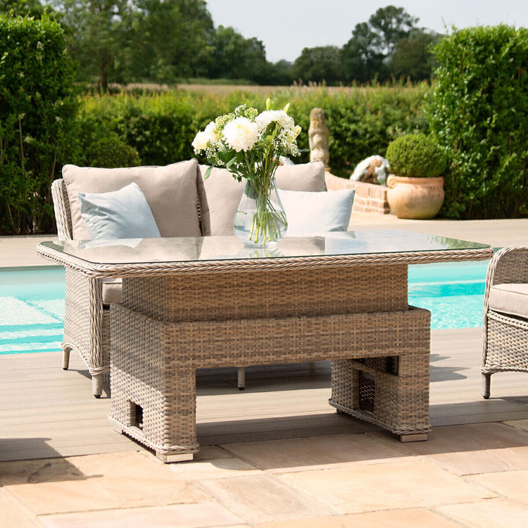 Homeflair – Cotswold Sofa Rattan Dining Set w/ Rising Table