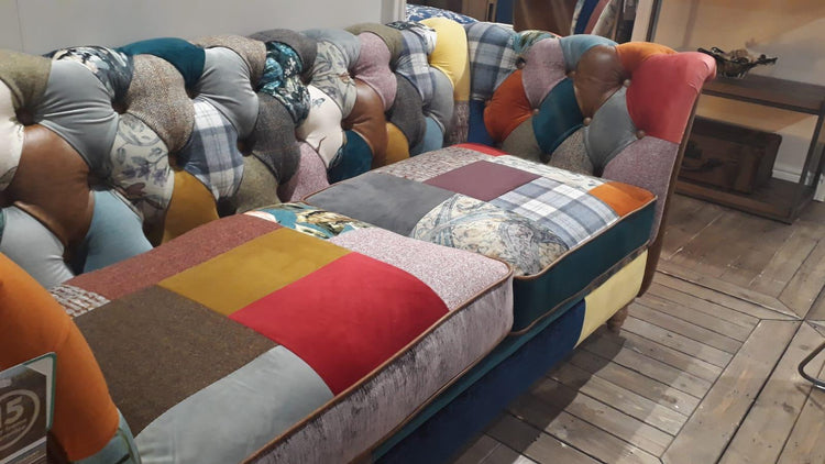 Rutland Patchwork 3 Seater Sofa | Vintage