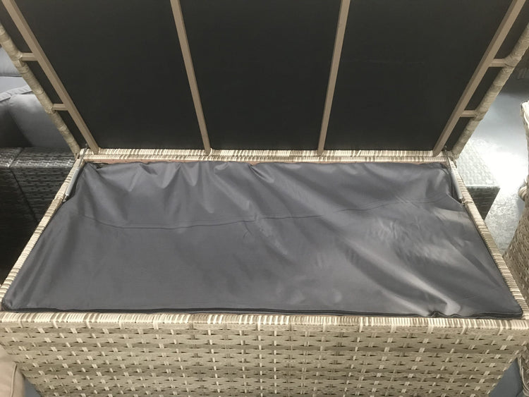 Medium Caramel 3-Wicker Weave Rattan Garden Cushion Storage Box, 140cm | Signature Weave
