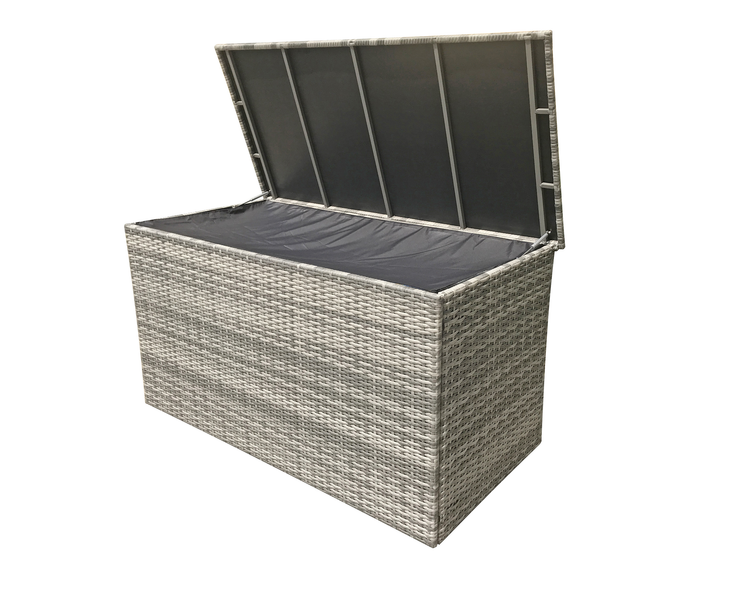 Sarah Large Cushion Box in Grey Half Round Weave | Cush0280