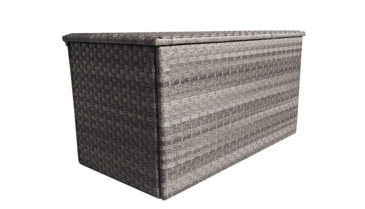 Grey Rattan Garden Cushion Storage Box, Large 172cm or Medium 140cm | Signature Weave