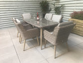 Signature Weave - Rattan Rectangular Dining Table + 6 Chairs Set | Danielle | Dani0189