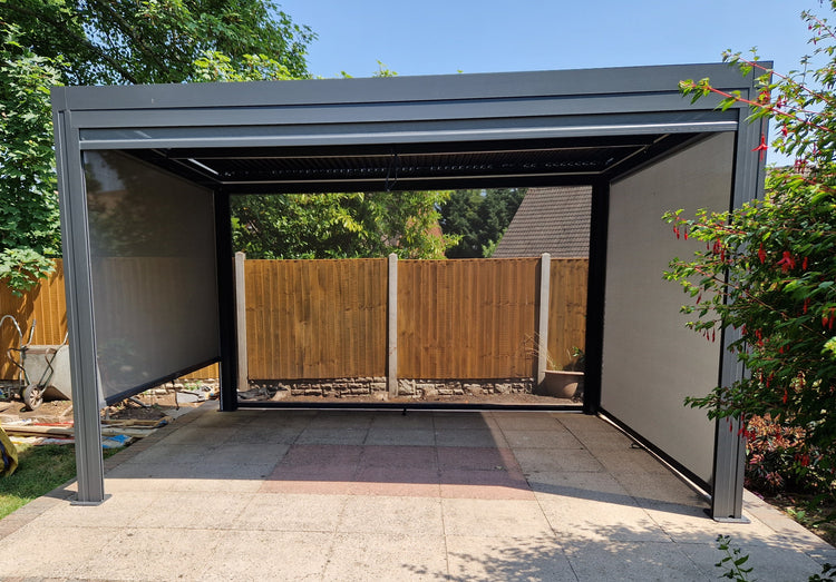 Signature Weave - Aluminium Gazebo Garden Structure with LED Lights | Gaze0474