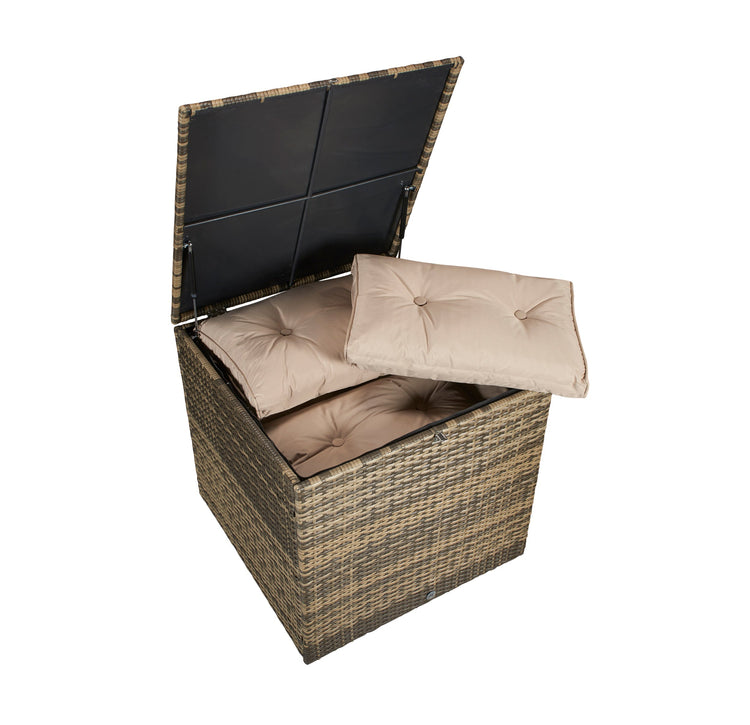 Holly Brown Rattan High Back 5 Piece Garden Sofa Set with Cushion Box | Signature Weave
