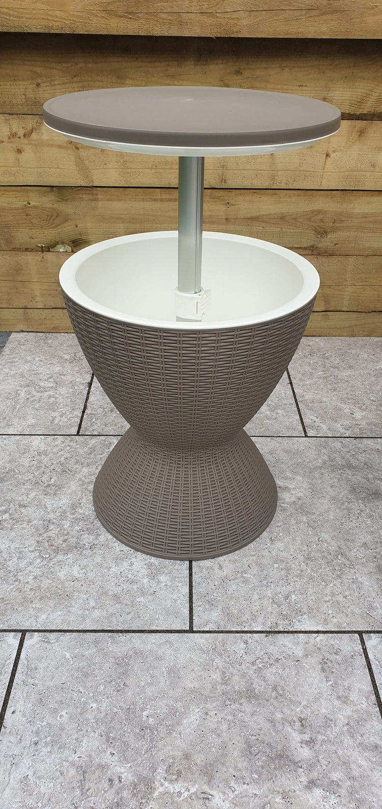 Rattan Cone Ice Bucket Side Table with Extendable Top, 60cm | Signature Weave