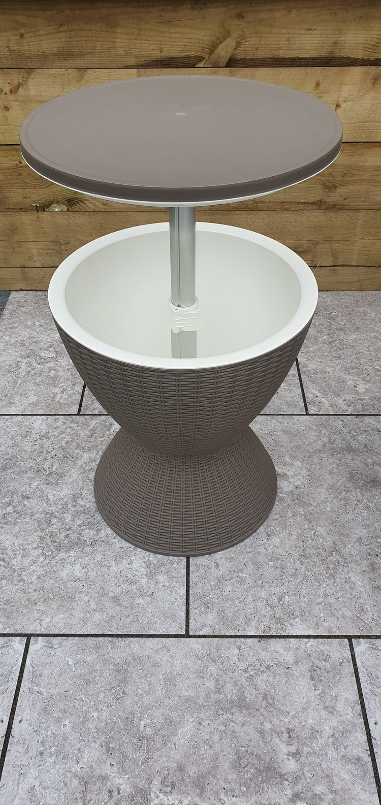 Rattan Cone Ice Bucket Side Table with Extendable Top, 60cm | Signature Weave