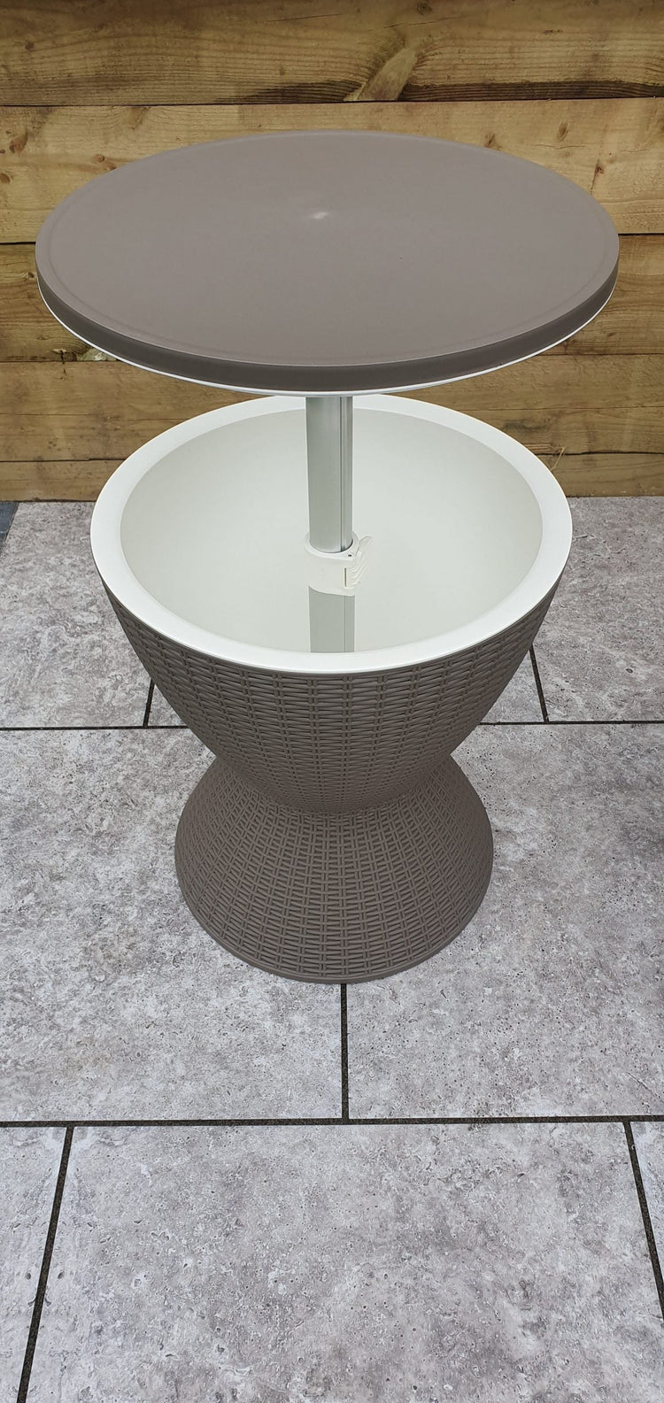 Rattan Cone Ice Bucket Side Table with Extendable Top, 60cm | Signature Weave