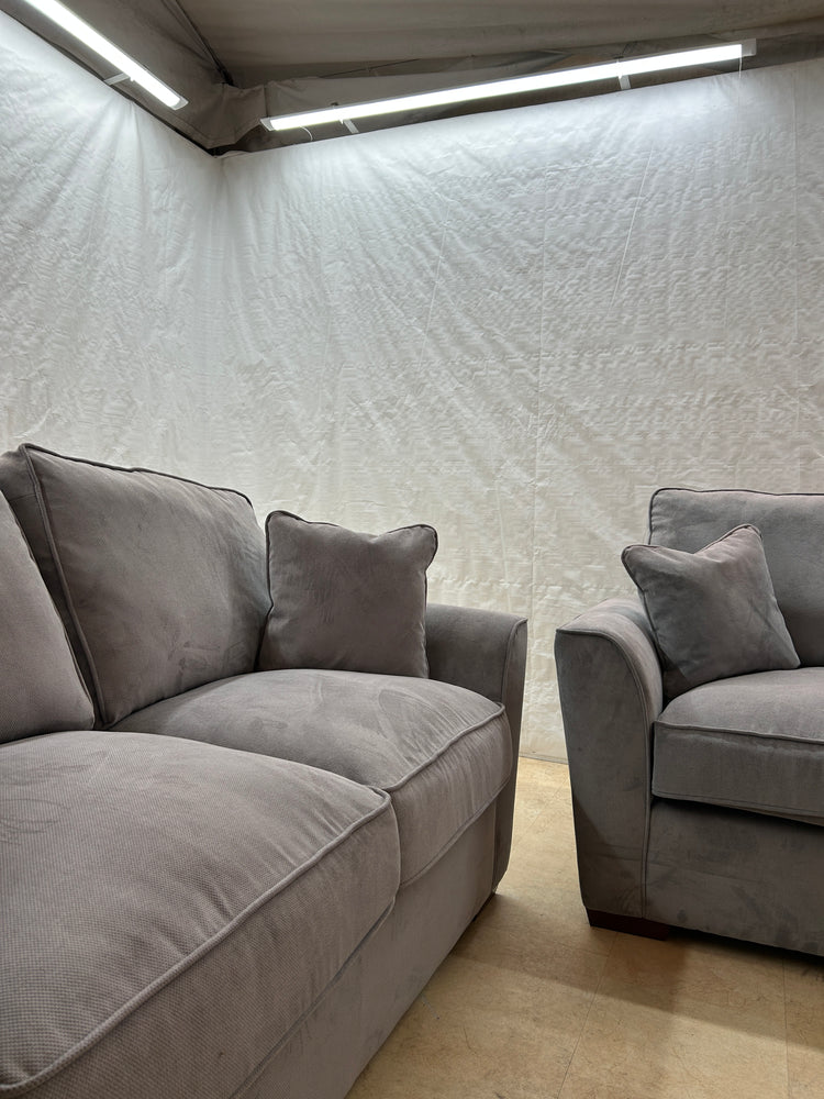 Ex-Display Fantasia Dark Grey 3 + 2 Seater Fabric Sofa Set