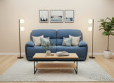 Ex-Display Brandon Blue Fabric 3 Seater Static Sofa
