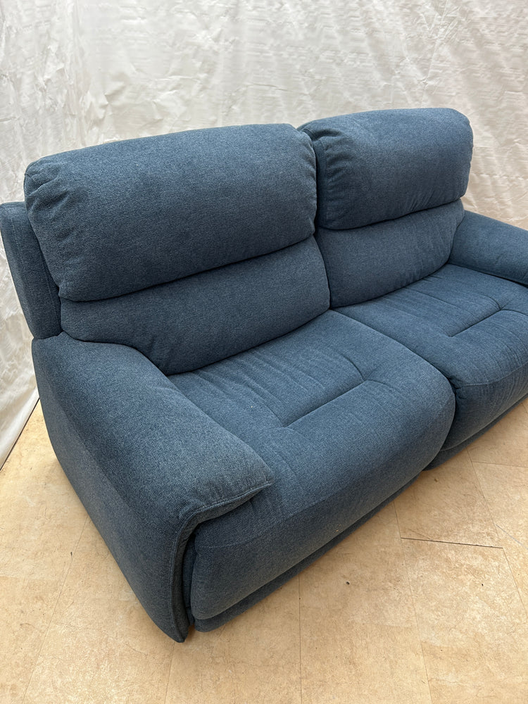 Ex-Display Brandon Blue Fabric 3 Seater Static Sofa