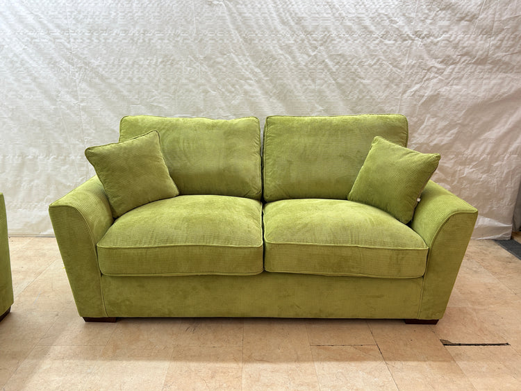 Ex-Display Fantasy Apple Green 3 + 2 Seater Fabric Sofas | EXAPP