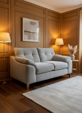 Ex-Display Elsie Pale Grey Fabric 2 Seater Sofa