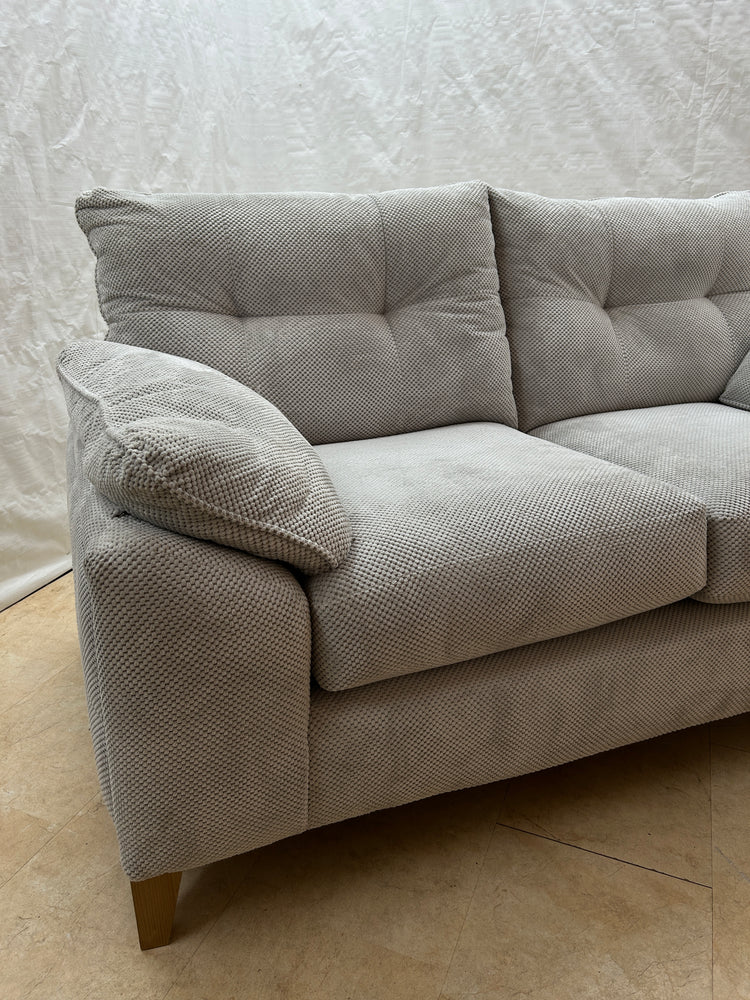 Ex-Display Elsie Pale Grey Fabric 2 Seater Sofa