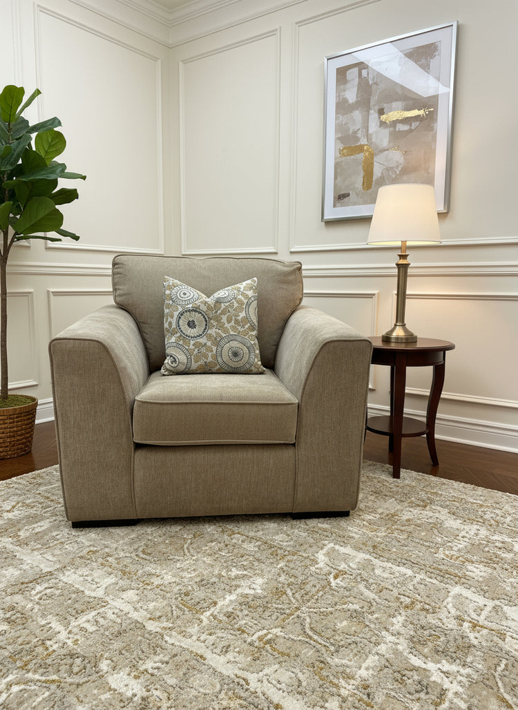 Ex-Display Taupe Fabric Chair