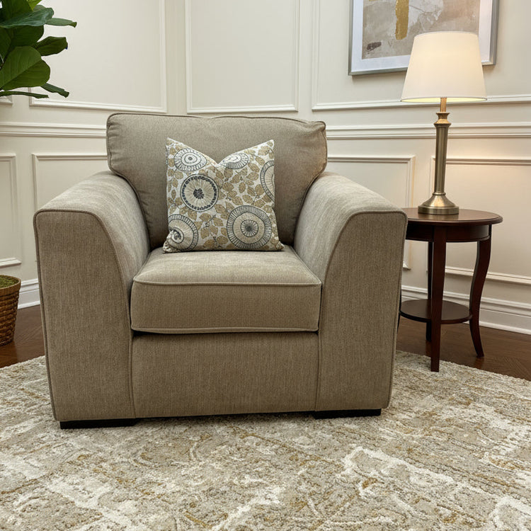 Ex-Display Taupe Fabric Chair