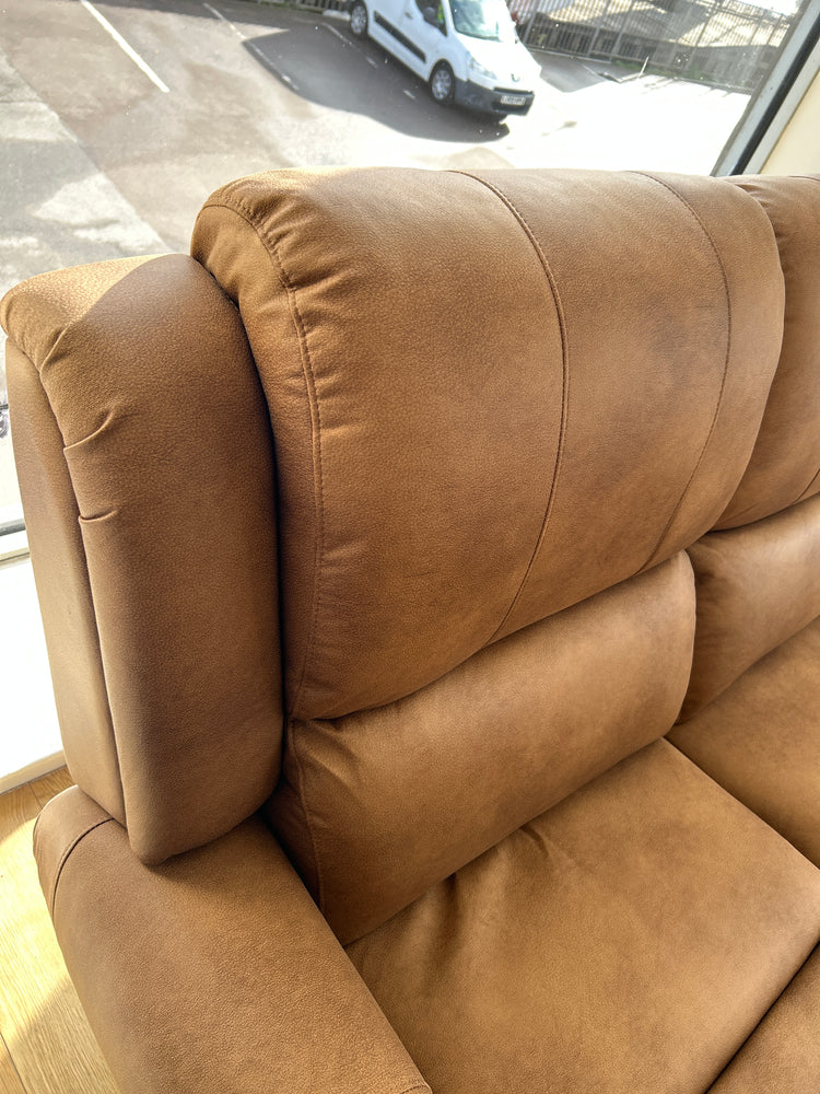 Ex-Display Aylsham Electric Recliners Brown Leather 3 seater + 2 Chair Sofa Set