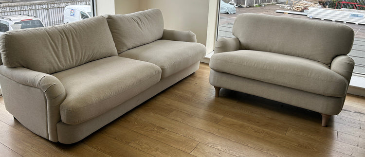 Ex-Display Polly Fabric 3 Seater + Love Chair