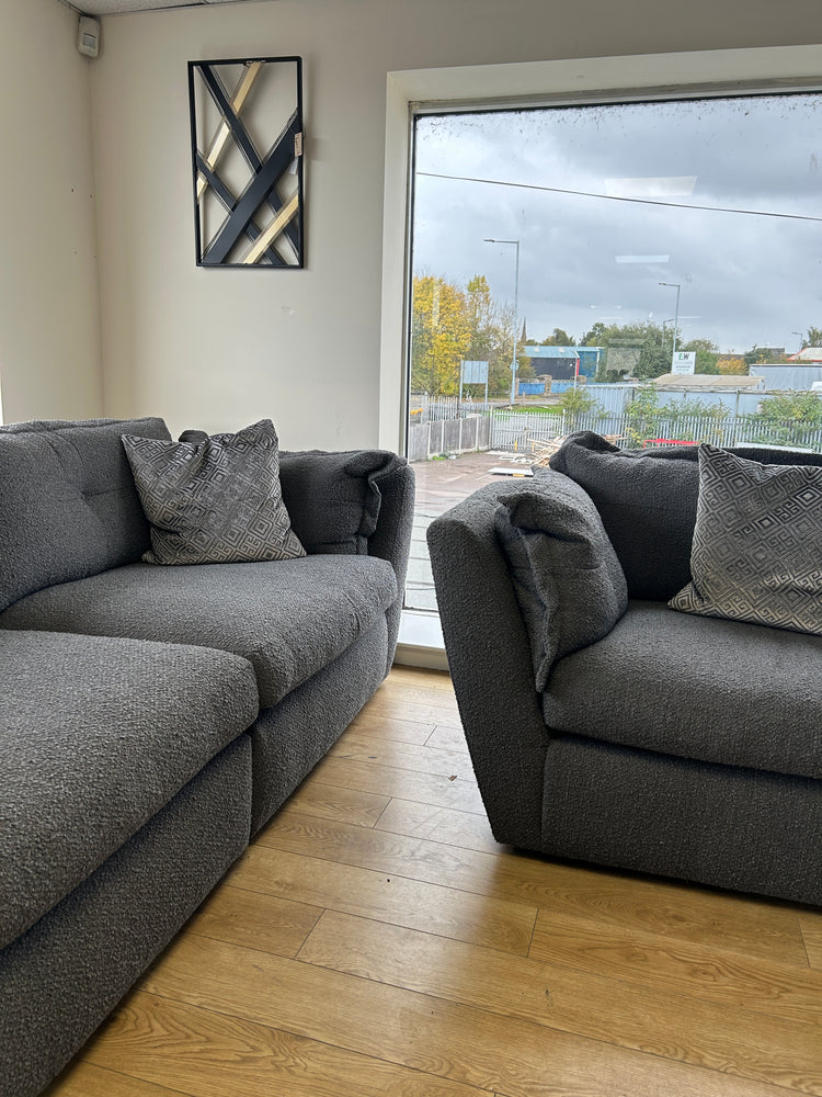 Ex-Display Sully Fabric 4 Seater Sofa + Love Chair