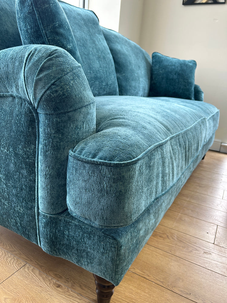 Ex-Display Mahid Bottle Green Fabric 3 Seater Sofa + 2 Chair