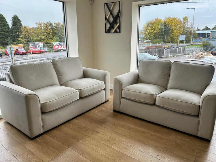 Ex-Display Rio Linen White 2 + 2 Seater Sofa Set