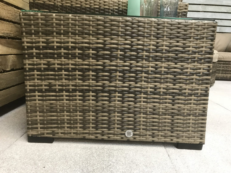 Jessica Brown Rattan Modular Garden Corner Sofa with End Tables & Footstool | Signature Weave