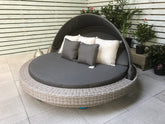 Signature Weave - Rattan Large Round Daybed in Grey | Madison | Madi0193