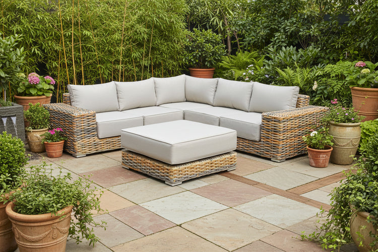 Rattan Brown Malibu Corner Sofa Set | MALI168MJ