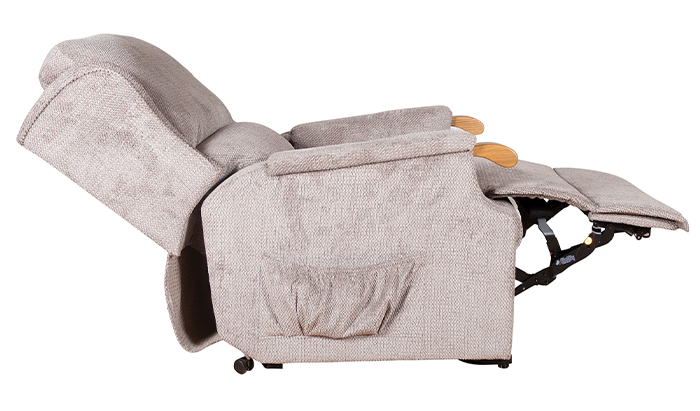 Malvern Button Back Fabric Lift and Rise Recliner Chair, Petite or Standard