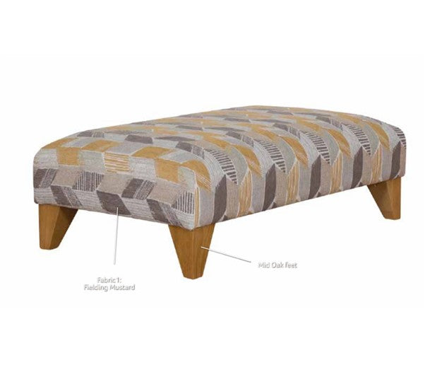 Fenton Patterned Fabric Footstool | Buoyant Upholstery