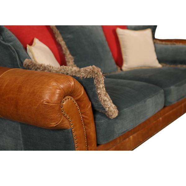 Brompton Fabric 3 Seater Sofa | Vintage