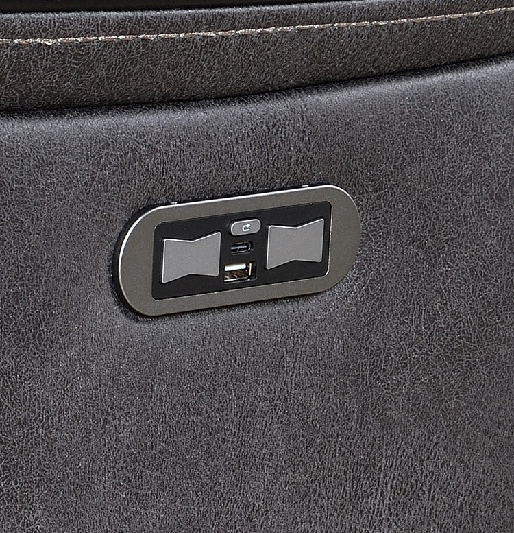 Phoenix Media Modular Grey Fabric Electric Recliner Corner Sofa | Exclusive