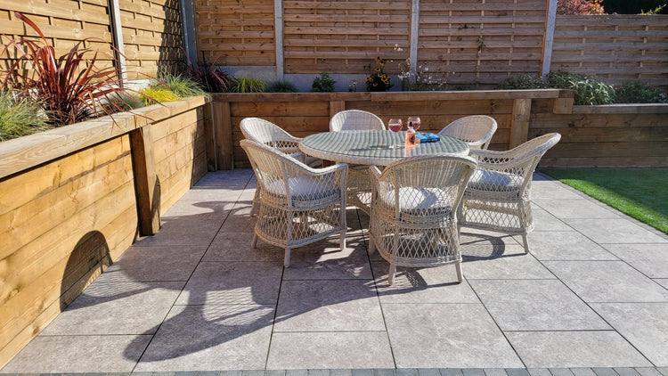 Signature Weave - Rattan Round Table + 6 Dining Chairs | Rose | Rose0389_0393