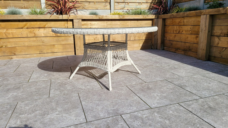 Signature Weave - Rattan Round Table + 6 Dining Chairs | Rose | Rose0389_0393