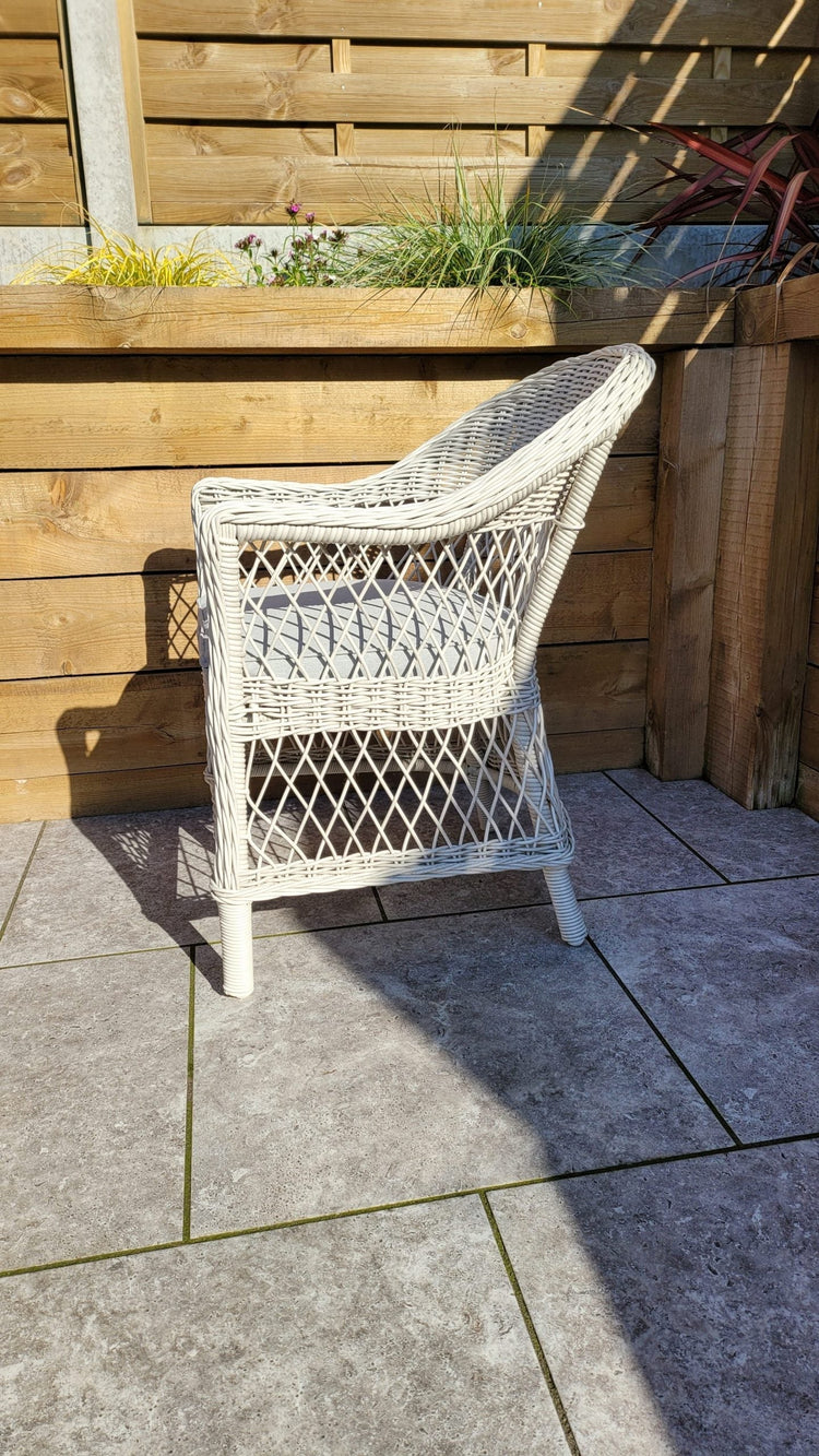 Signature Weave - Rattan Round Table + 6 Dining Chairs | Rose | Rose0389_0393