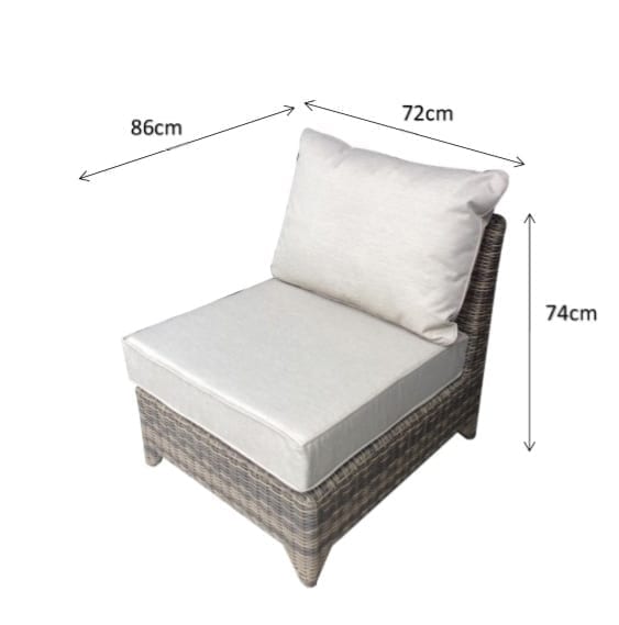 Helena Grey Rattan Modular Garden Corner Sofa with Coffee Table | Signature Weave