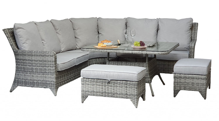 Signature Weave - Rattan Corner Dining Sofa with Ice Bucket | Sarah | Sara0390