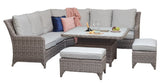 Signature Weave - Sarah Corner Dining Sofa with Lift Table and Ice Bucket | Sara0392
