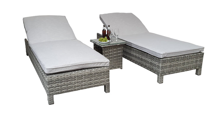 Signature Weave - Rattan Pair of Sun Loungers | Sarena | Sare0258