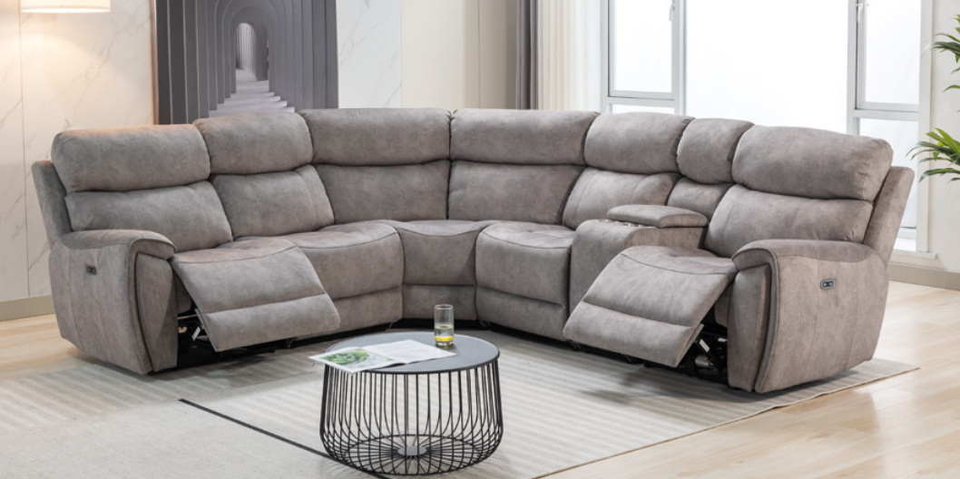 Seville Fabric Electric Recliner Modular Corner Sofa