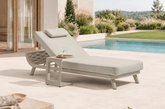 Monroe Grey Single Sunlounger + Side Table | Monr0600_0602