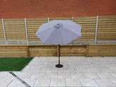 Rattan 2.5m Table Parasol in Grey with Tilt | Para0075