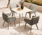 Monroe Outdoor 4 Seater Grey Dining Set | Monr0598_0597