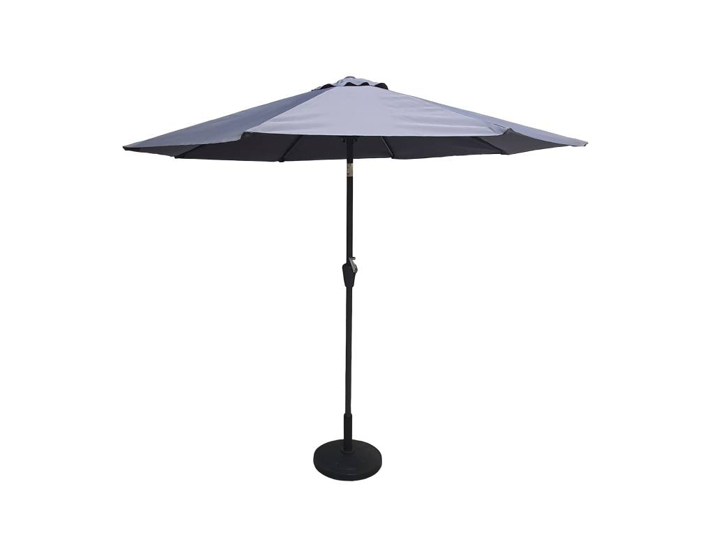 3m Grey Garden Table Parasol with Tilt