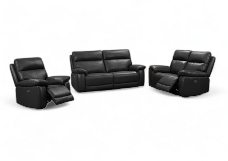 Brooklyn Electric Recliner Leather Sofa Collection | Red Rose
