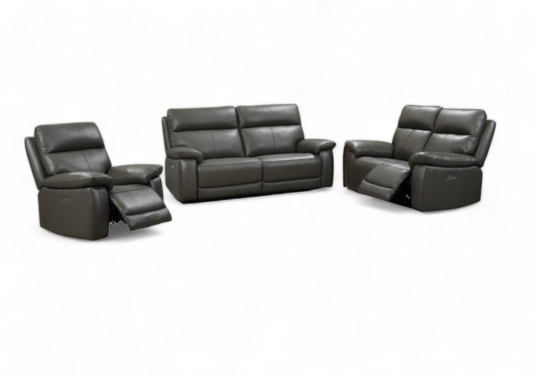 Brooklyn Electric Recliner Leather Sofa Collection | Red Rose