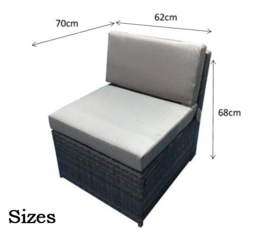 Stella 5 Piece Grey Rattan Modular Garden Corner Sofa with Glass Table & Stool | Signature Weave