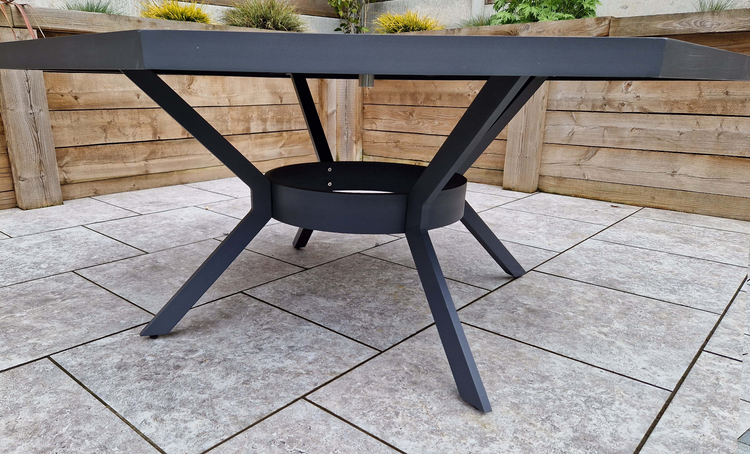 Bettina Aluminium Octagonal Table + 8 Rope Weave Chairs Set | Bett0444_0443