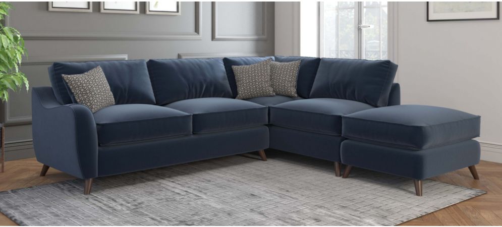 Varley Velvet Sofa & Corner Collection on Tapered Legs