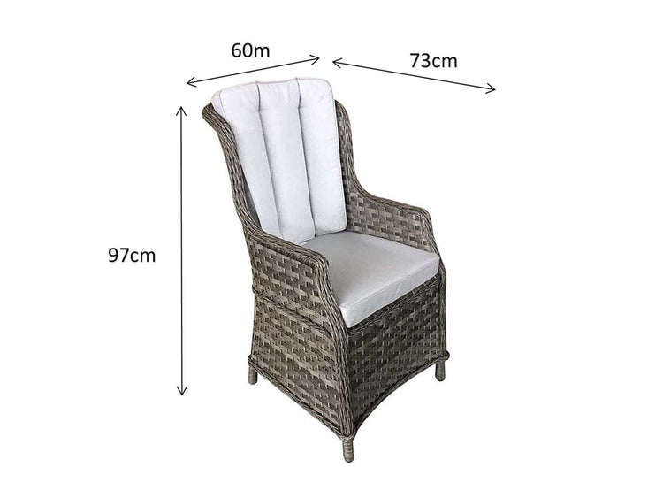 Signature Weave - Rattan Square Table + 4 Chairs Set | Victoria | Vict0147_Vict0112