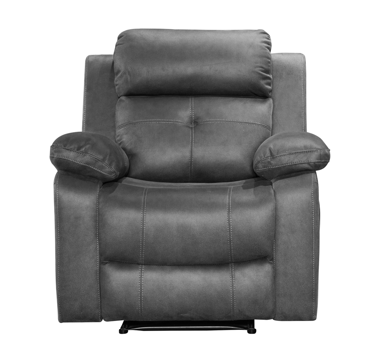 York Fabric Manual Recliner Sofa Collection, Slate Grey or Chestnut